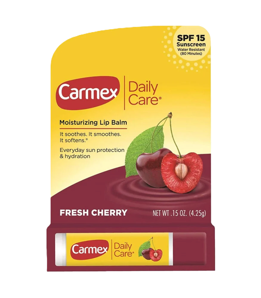 بلسم مرطب للشفاه بنكهة الكرز المنعش مع عامل وقاية من الشمس 15 من كارميكس 4.25ج