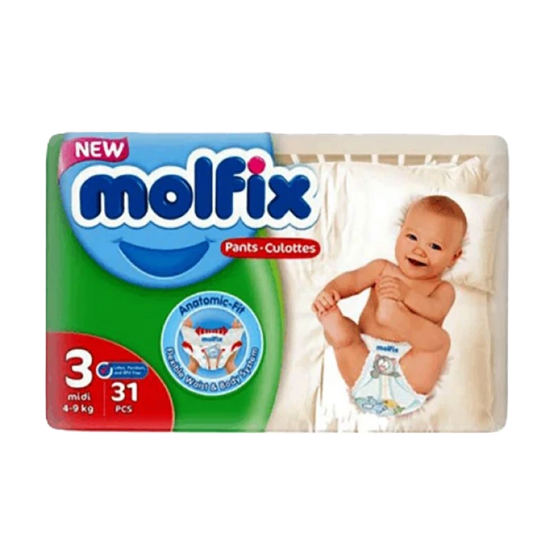 حفاظات مولفيكس كلوت 3 وسط 31 قطعه