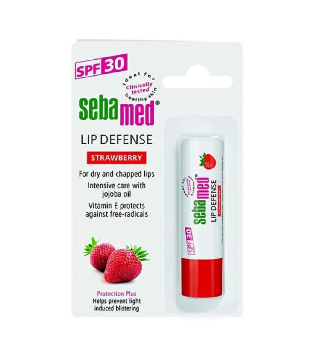 كريم حماية الشفاه بالفراولة بعامل الوقاية من أشعة الشمس 30 من سيباميد 4.8ج