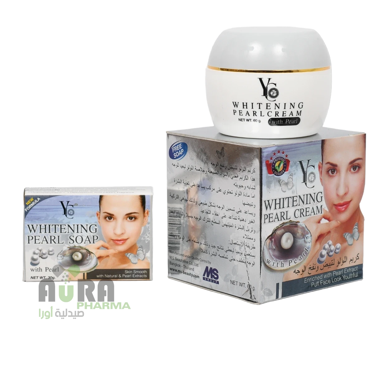 كريم اللؤلؤ لتبييض ونفخ الوجة 60مل واي سي