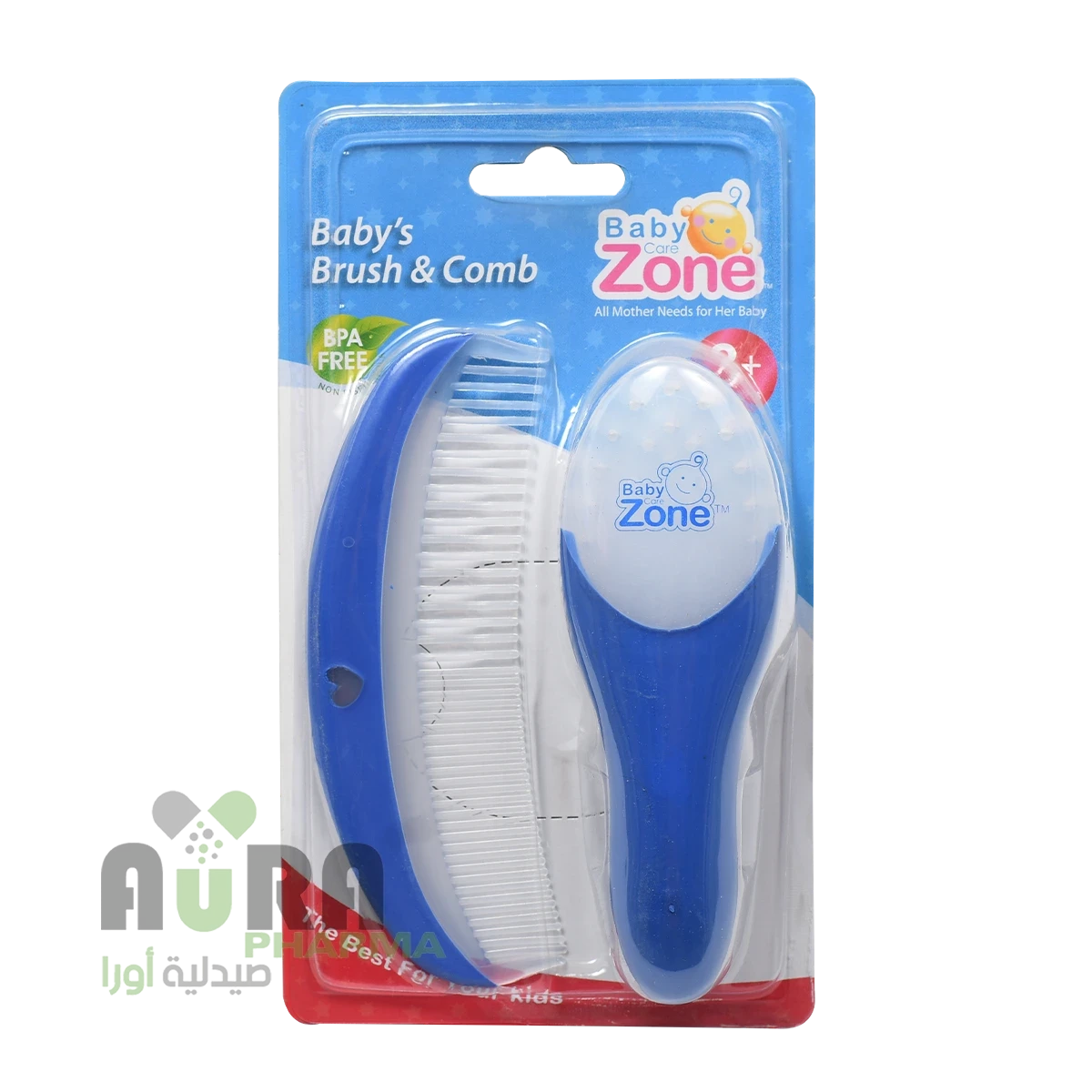فرشاة و مشط للشعر للاطفال من بيبي زون 8451