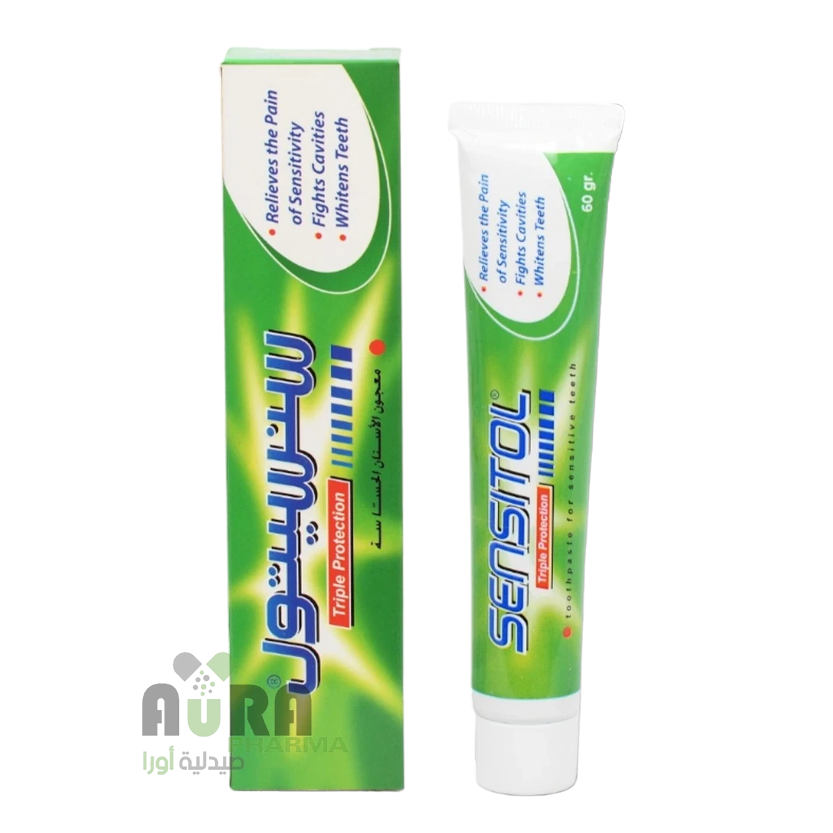 سنسيتول معجون الحماية الكاملة 60غ اخضر
