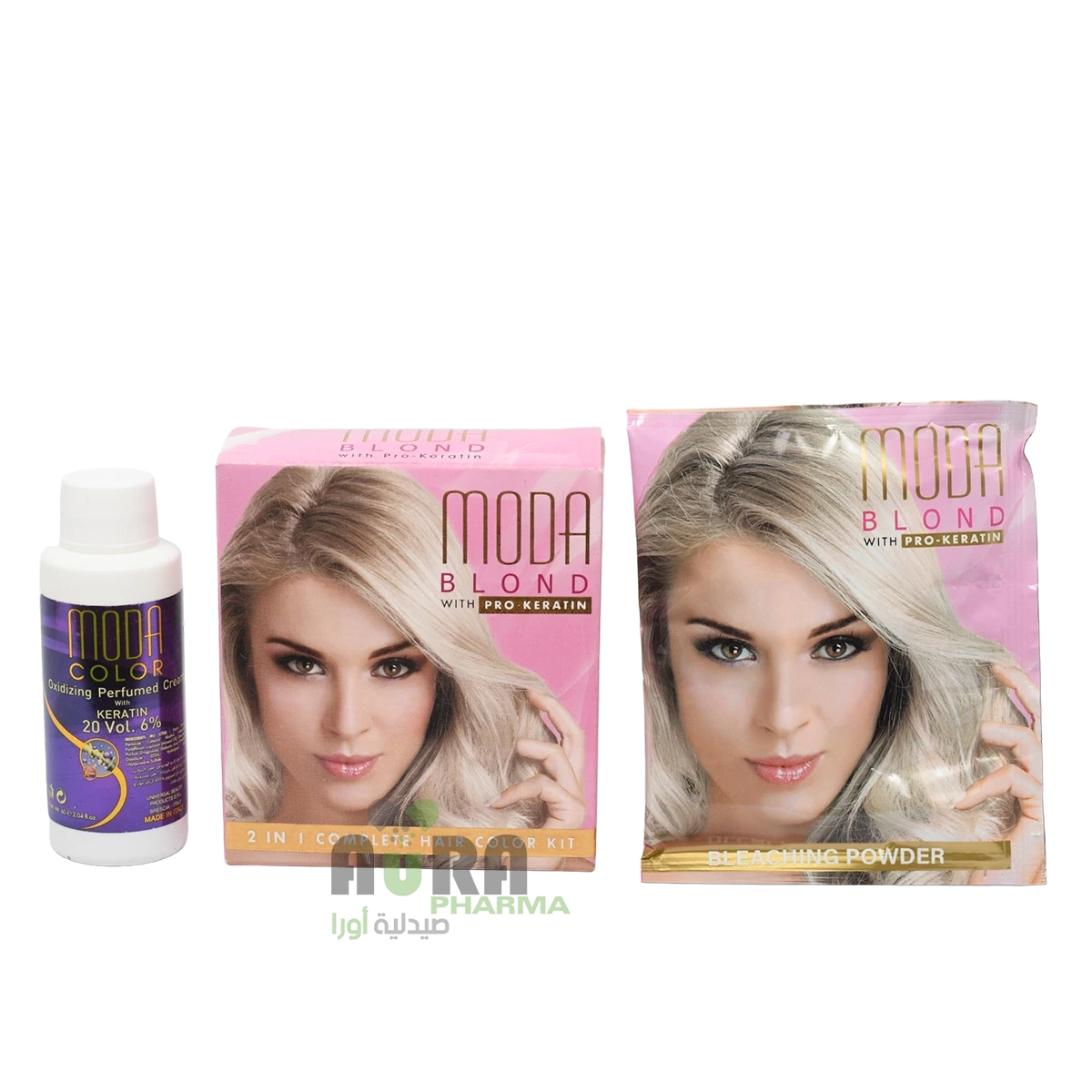 مودا بلوند بودرة مشقر مع كيراتين منوع