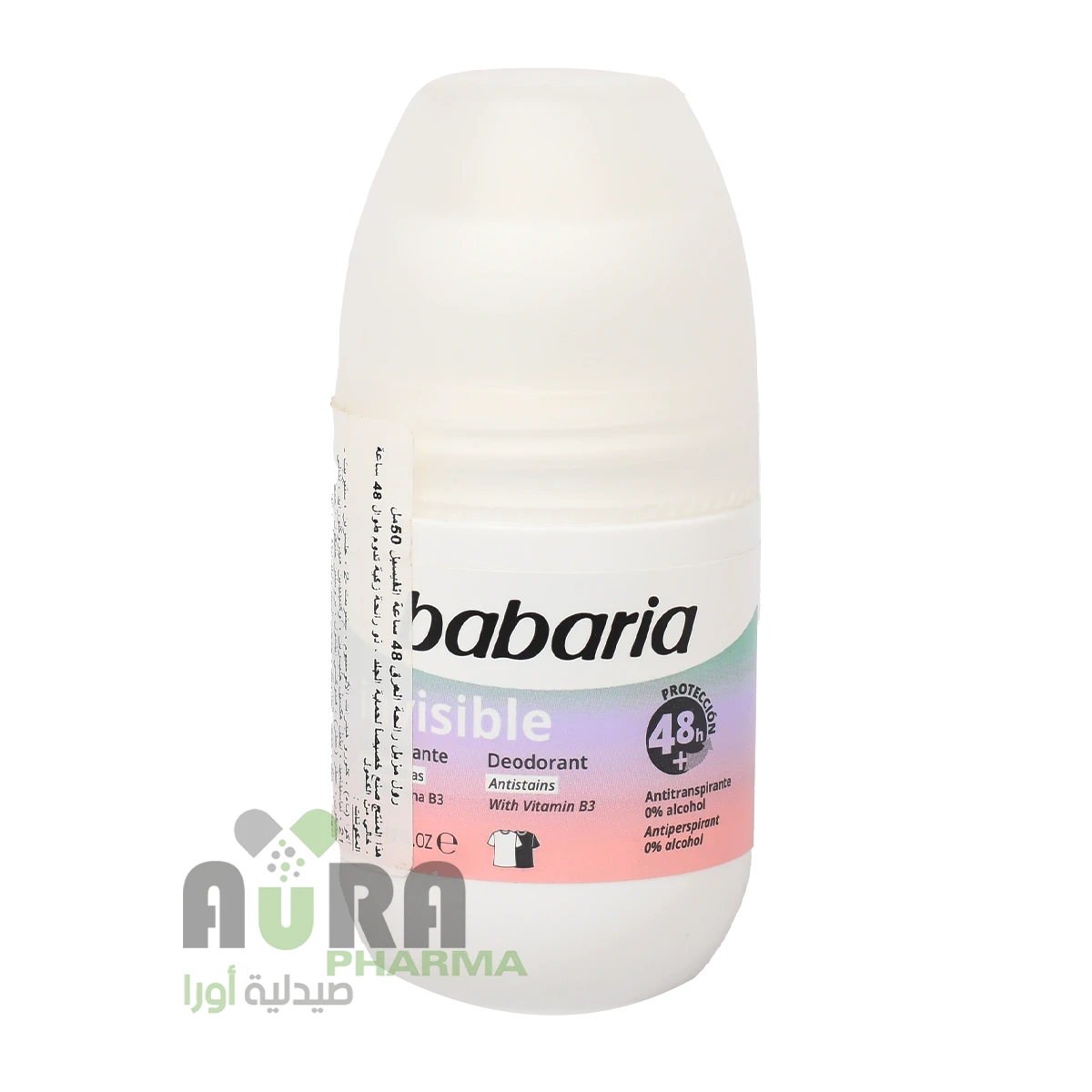 رول مزيل  رائحة العرق 48 ساعة 50مل غير مرئي باباريا