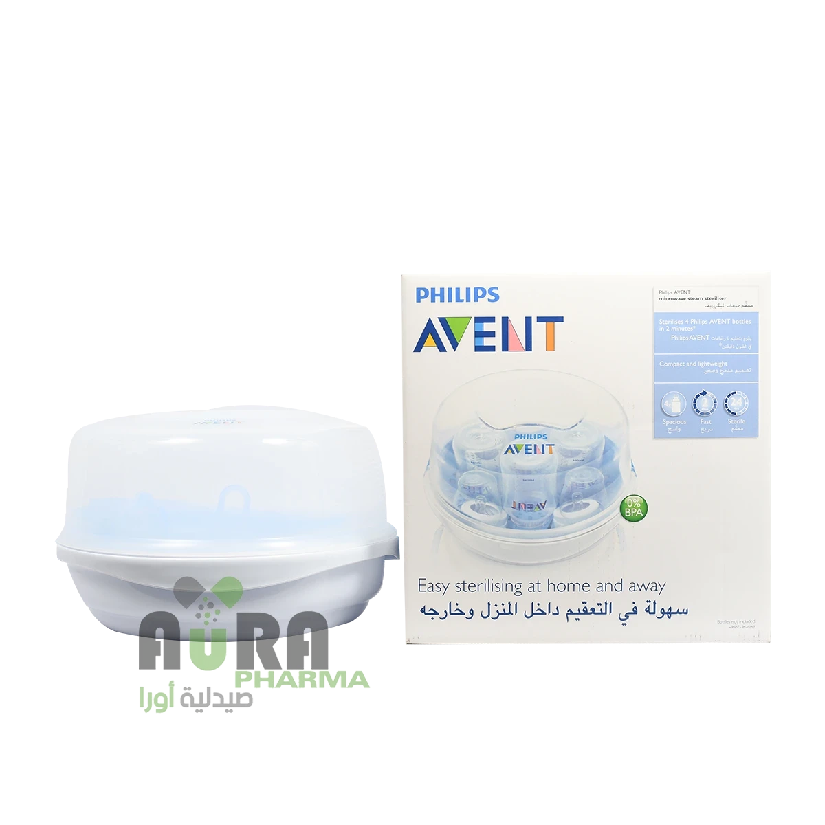 معقم رضاعات ميكرويف بخار افنت scf281/03