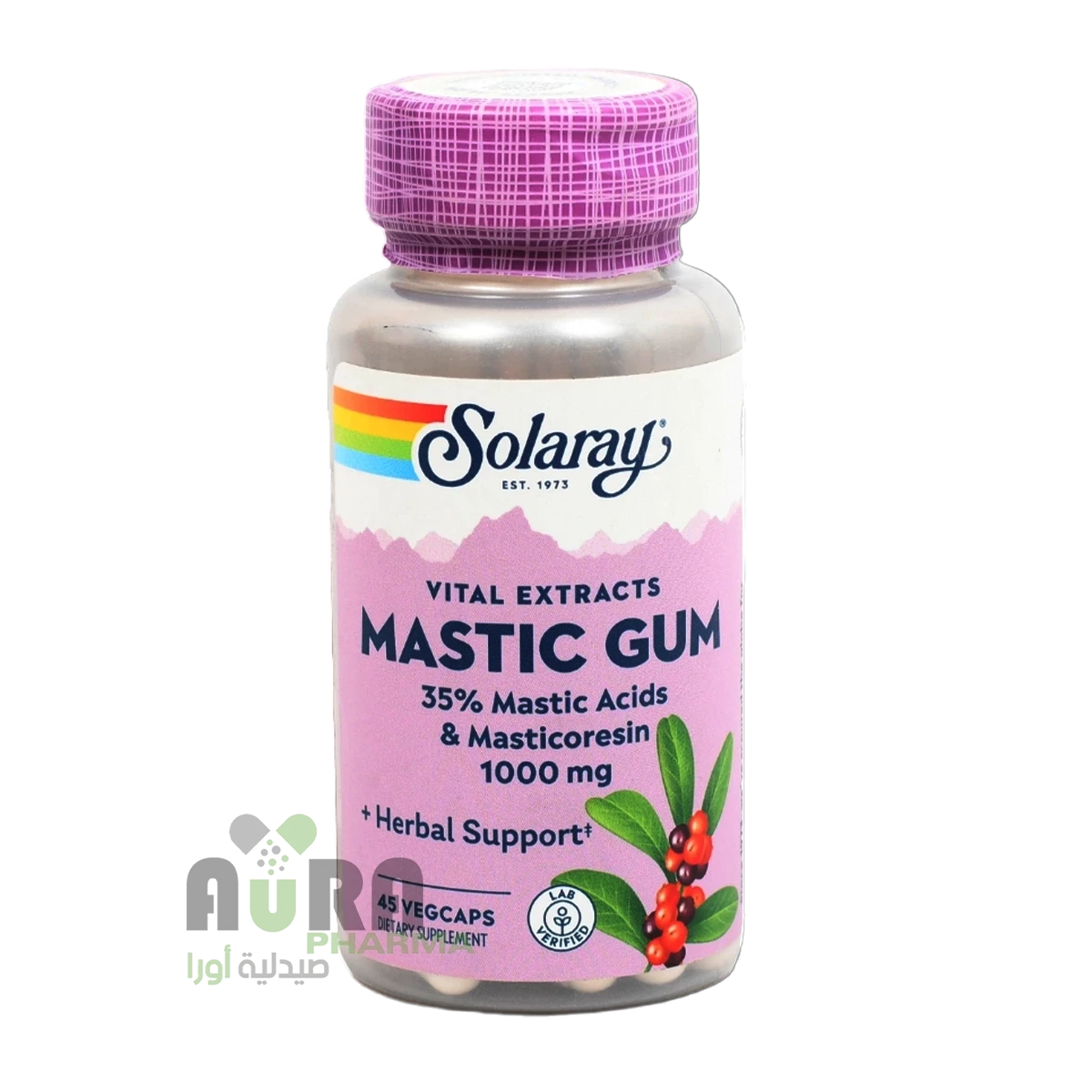 سولاراي، مستخلص صمغ المستكة 500 مجم، 45 كبسولة نباتية