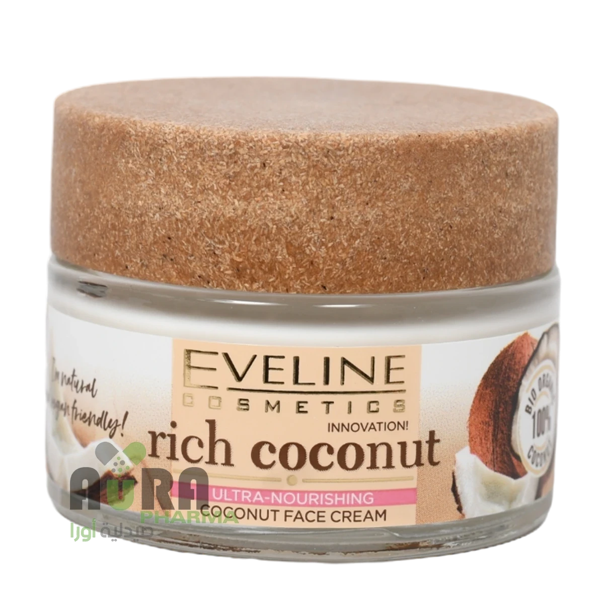 إيفلين - ريتش جوز الهند ألترا كريم مغذي للوجه عضوي - للبشرة الجافة 50 مل